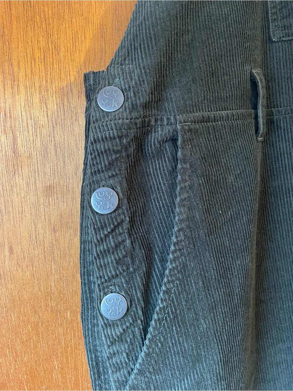 Lucy & Yak Dark Green Corduroy Overalls Jumpsuit - Picture 3 of 7